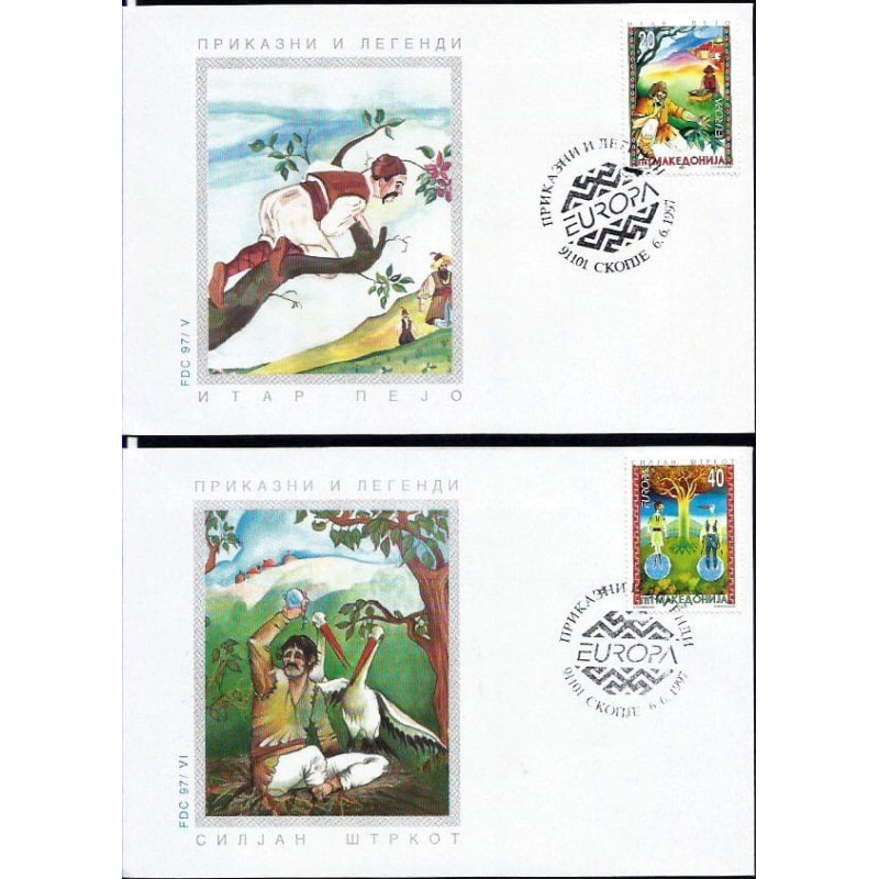 Macedonia 1997, EUROPA CEPT, bajki. FDC