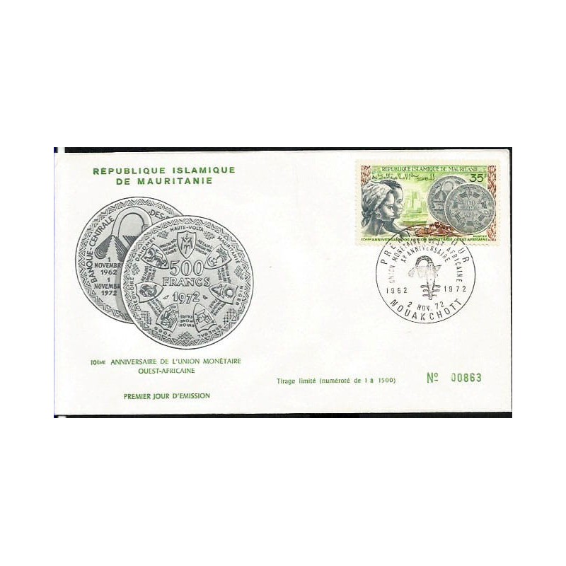 Mauretania 1972, Moneta, waluta, bankowość. FDC