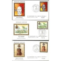 Gabon 1971, Napoleon Bonaparte. 3 FDC