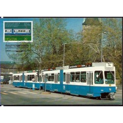Szwajcaria 1982, Tramwaj. Karta maksimum