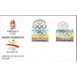 Hiszpania, Francja 1992, Olimpiada Barcelona i Albertville. FDC