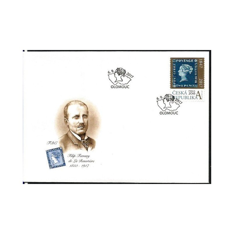 Czechy 2017, Penny blue. ŚWF Praga. FDC