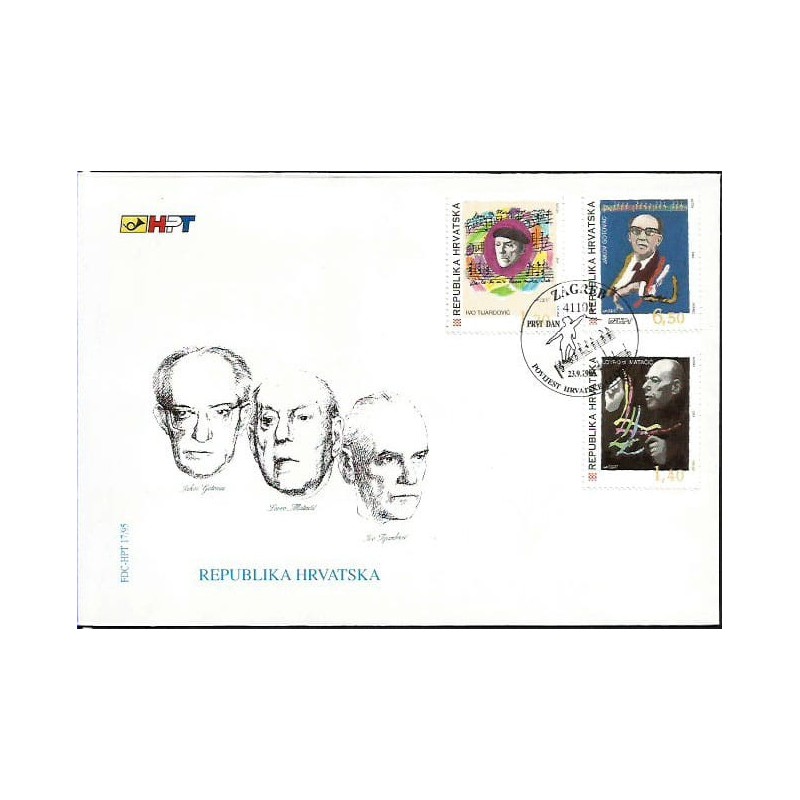 Chorwacja 1995, Muzyka, sztuka. FDC