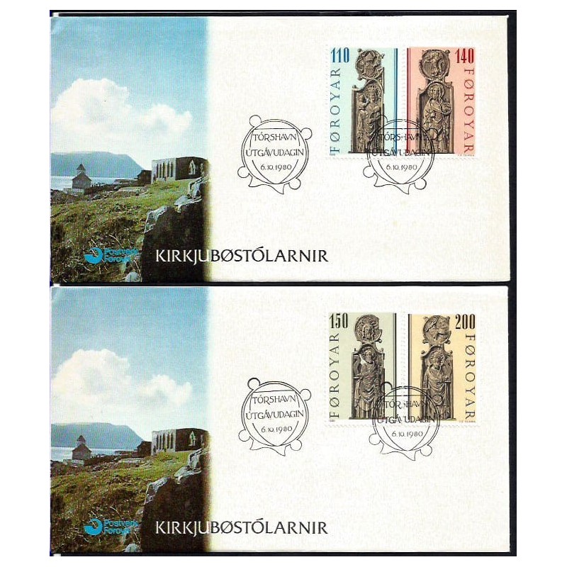 Wyspy Owcze 1980, Cz. SŁANIA. FDC