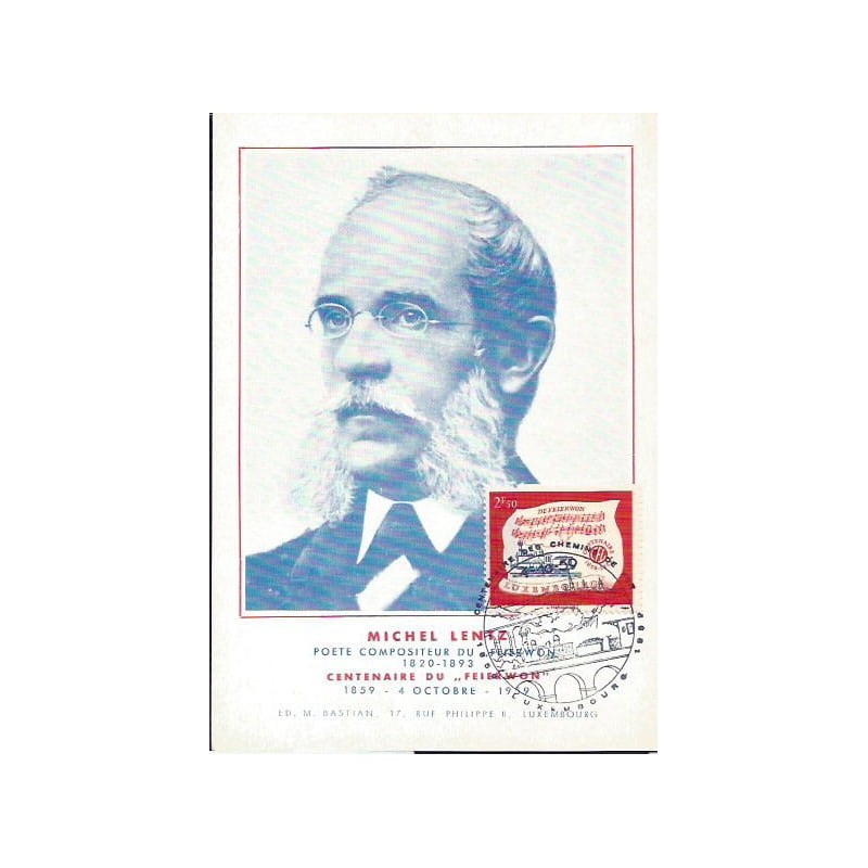 Luksemburg 1959, M. Lentz, muzyka. Karta maksimum