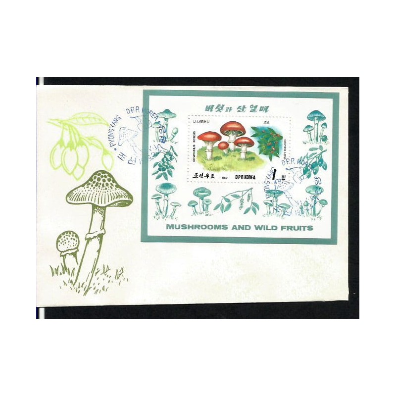 Korea Pn. 1989, Grzyby. FDC
