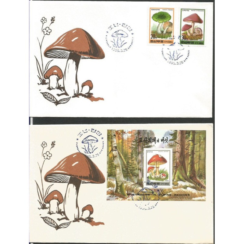 Korea Pn. 1995, Grzyby. FDC