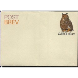 Szwecja 1975, Ptak sowa. Aerogram