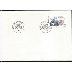 Szwecja 1983, Traktat ze USA. CZ. SŁANIA. FDC
