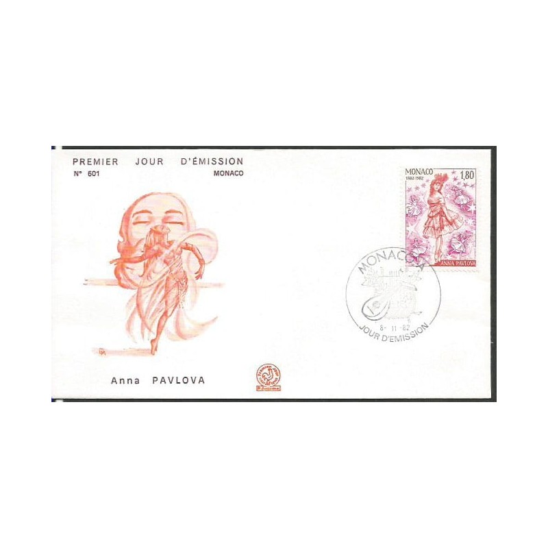 Monako 1982, Muzyka, balet: A. Pawłowa. FDC