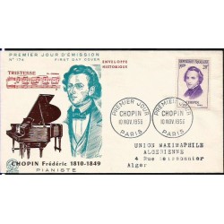 Francja 1956, Muzyka, F. Chopin. FDC