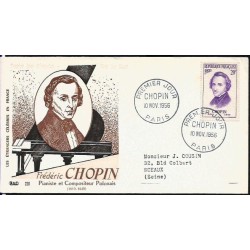 Francja 1956, Muzyka, F. Chopin. FDC