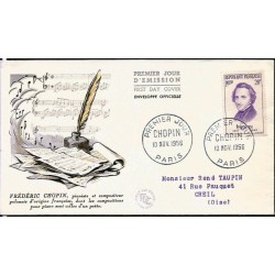 Francja 1956, Muzyka, F. Chopin. FDC