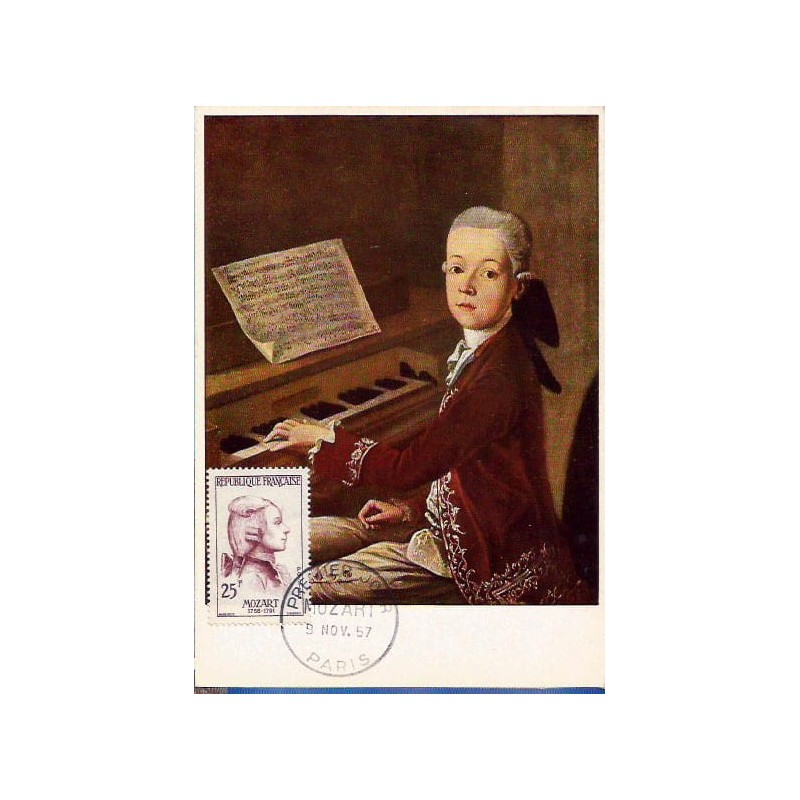 Francja 1957, Muzyka, Mozart. Karta maksimum