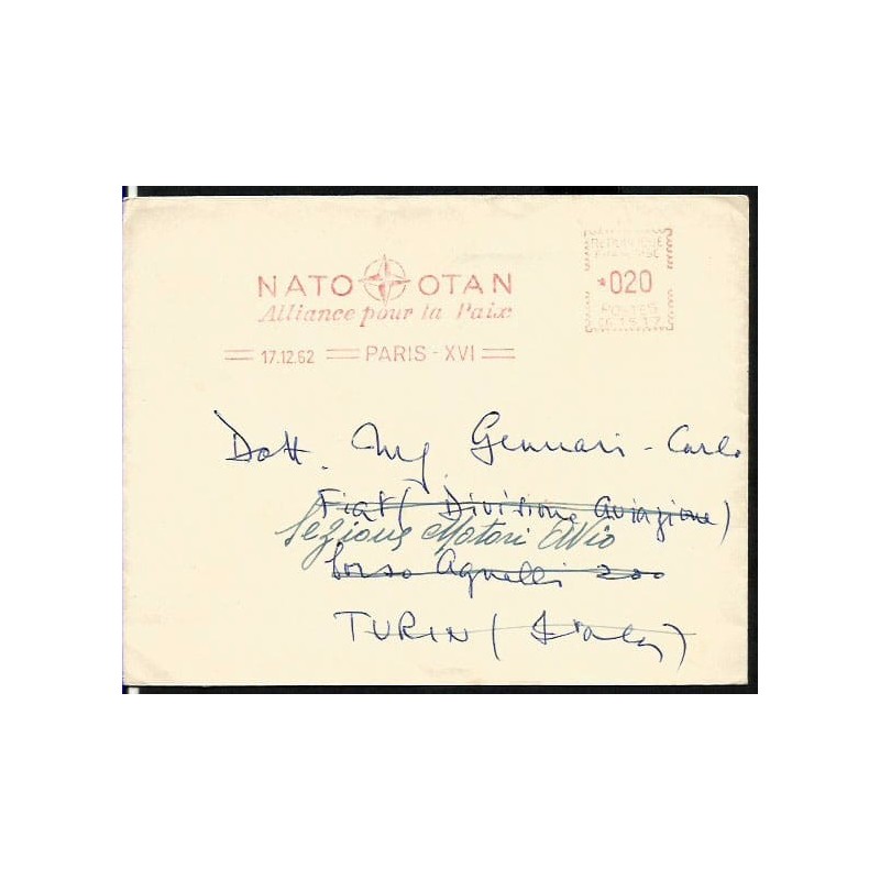 Francja 1962, NATO, wojsko. Frankatur mechaniczna Paryż