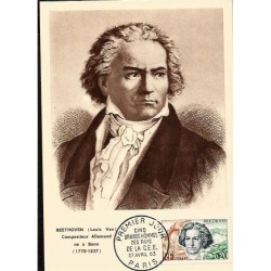 Francja 1963, L. van Beethoven. muzyka. Karta maksimum