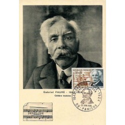 Francja 1966, G. Faure, muzyka, organy. Karta maksimum