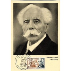 Francja 1966, G. Faure, muzyka, organy. Karta maksimum