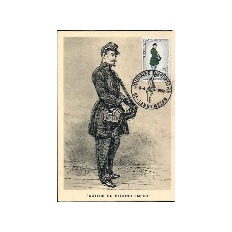 Francja 1967, Poczta, listonosz. Karta maksimum