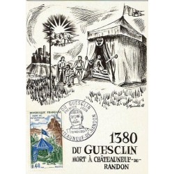 Francja 1968, Bertrand du Guesclin, rycerz. Karta maksimum