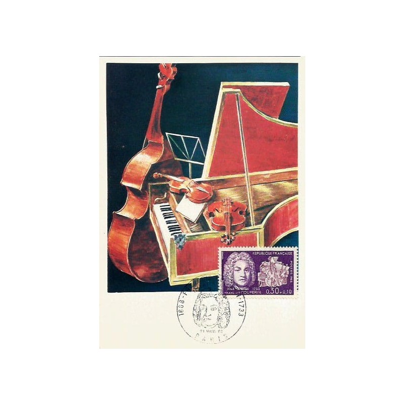 Francja 1968, Muzyka, F. Couperin. Karta maksimum