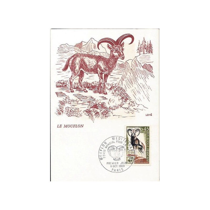 Francja 1969, Fauna: muflon, WWF. Karta maksimum