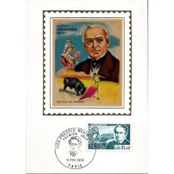 Francja 1970, Prosper Mérimée, teatr, archeologia. Karta maksimum