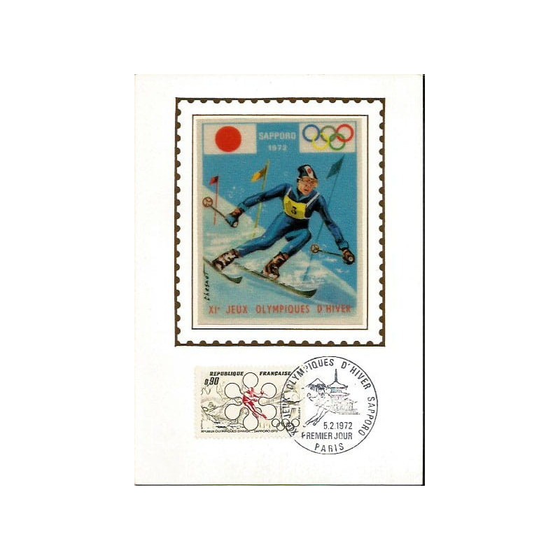 Francja 1972, Zimowa olimpiada Sapporo. Karta maksimum
