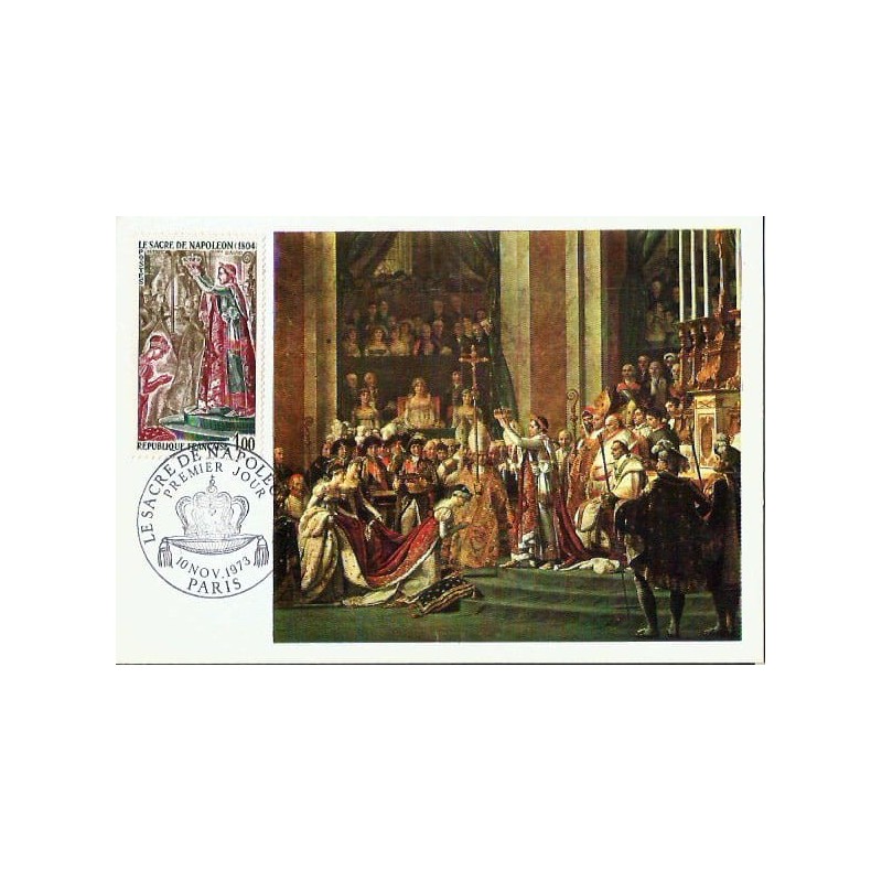 Francja 1973, Napoleon, koronacja. Karta maksimum