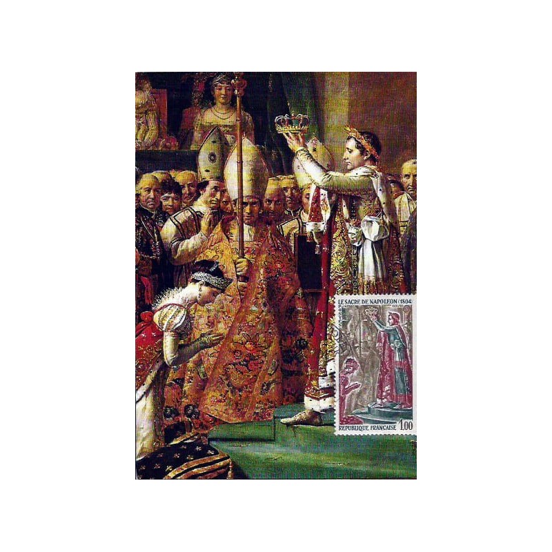 Francja 1973, Napoleon, koronacja. Karta maksimum