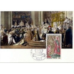 Francja 1973, Napoleon, koronacja. Karta maksimum