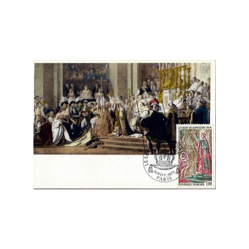 Francja 1973, Napoleon, koronacja. Karta maksimum
