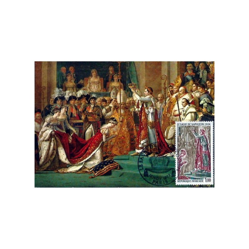 Francja 1973, Napoleon, koronacja. Karta maksimum
