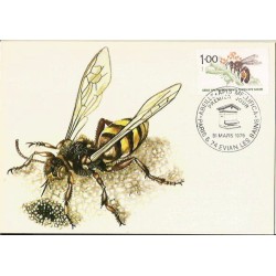 Francja 1979, Owady: pszczoła, pszczelarstwo. Karta maksimum