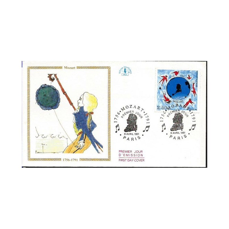 Francja 1991, Muzyka, Mozart. FDC