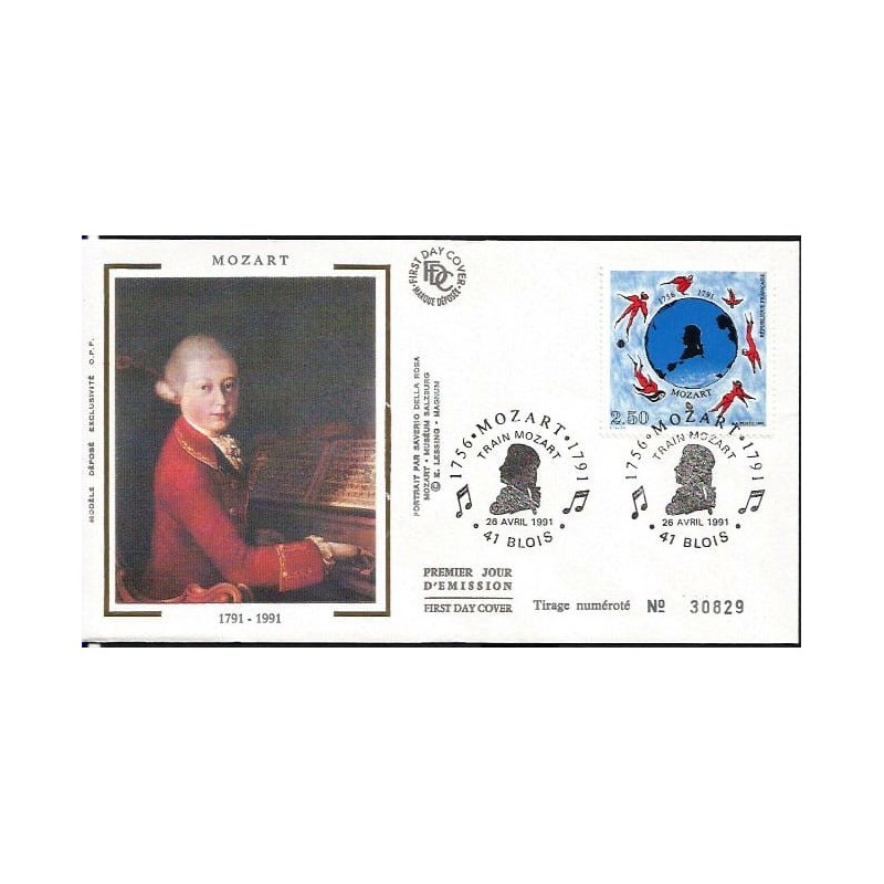 Francja 1991, Muzyka, Mozart. FDC