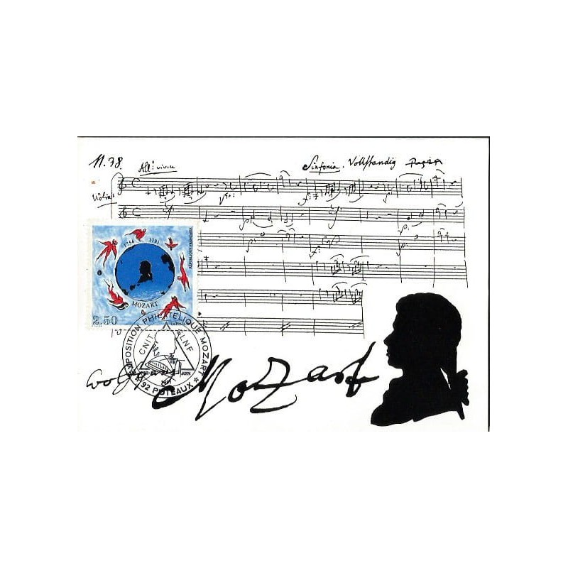 Francja 1991, Muzyka, Mozart. Karta maksimum