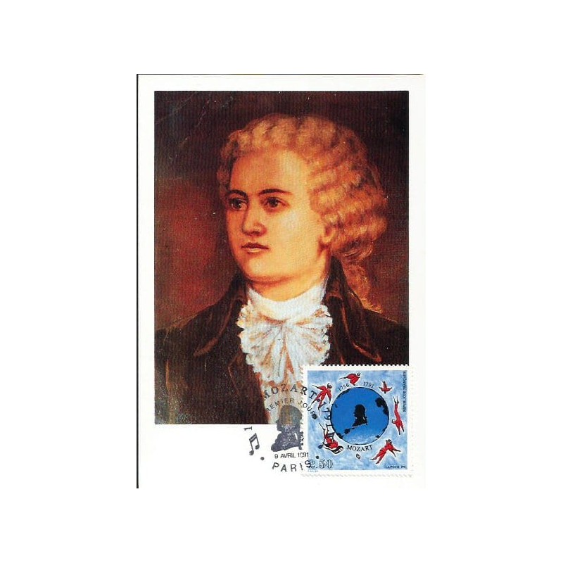Francja 1991, Muzyka, Mozart. Karta maksimum