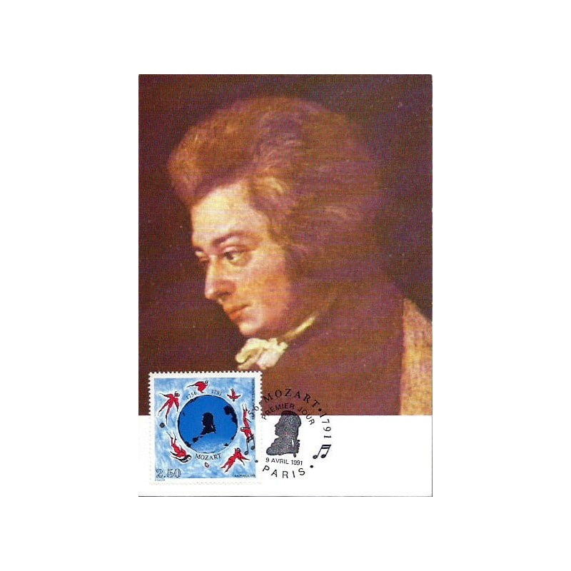 Francja 1991, Muzyka, Mozart. Karta maksimum