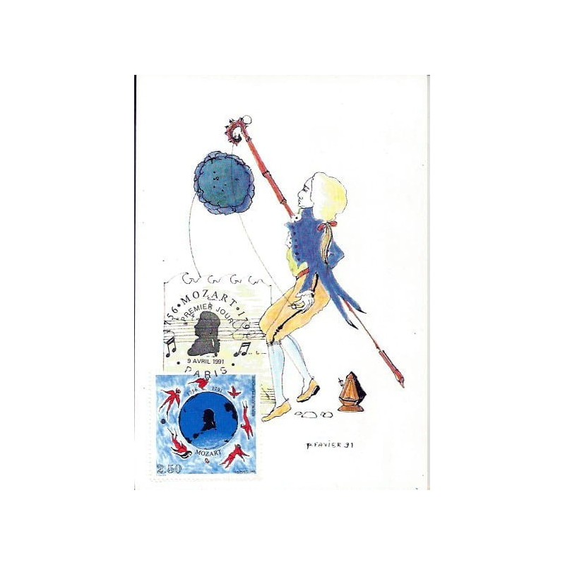 Francja 1991, Muzyka, Mozart. Karta maksimum