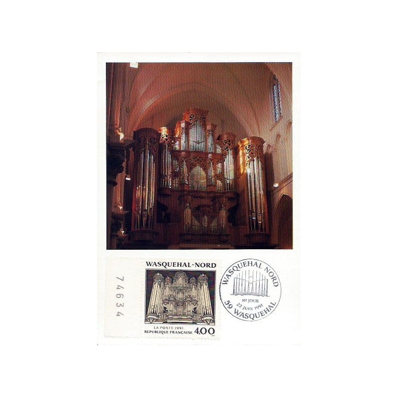 Francja 1991, Organy, muzyka. Karta maksimum