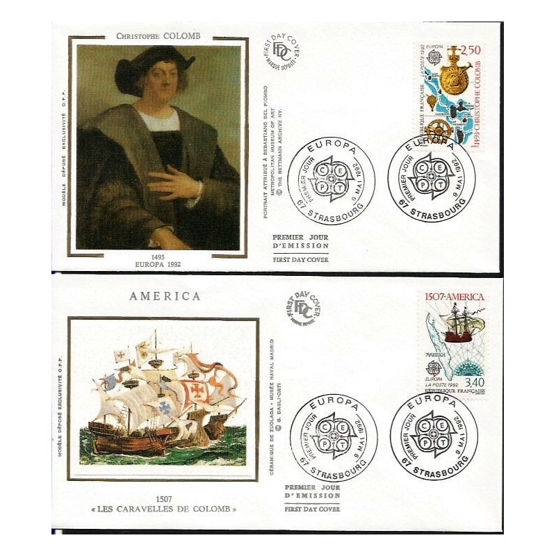 Francja 1992, EUROPA CEPT: Kolumb. FDC