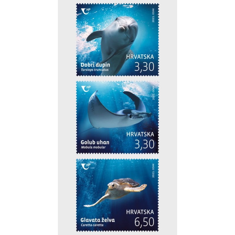 Chorwacja 2021, Fauna morska, ssaki, gady, ryby **
