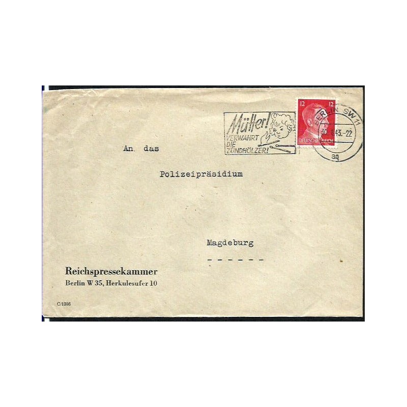 Niemcy 1943, Pożar, ochrona przeciwpożarowa, straż pożarna. Berlin
