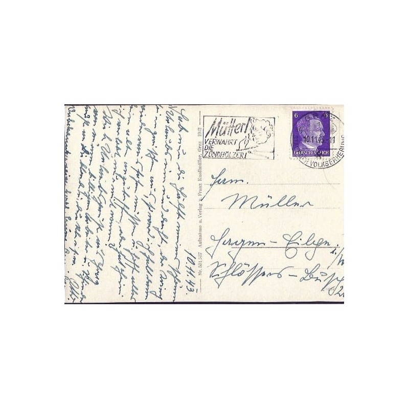 Niemcy 1943, Pożar, ochrona przeciwpożarowa, straż pożarna. Graz