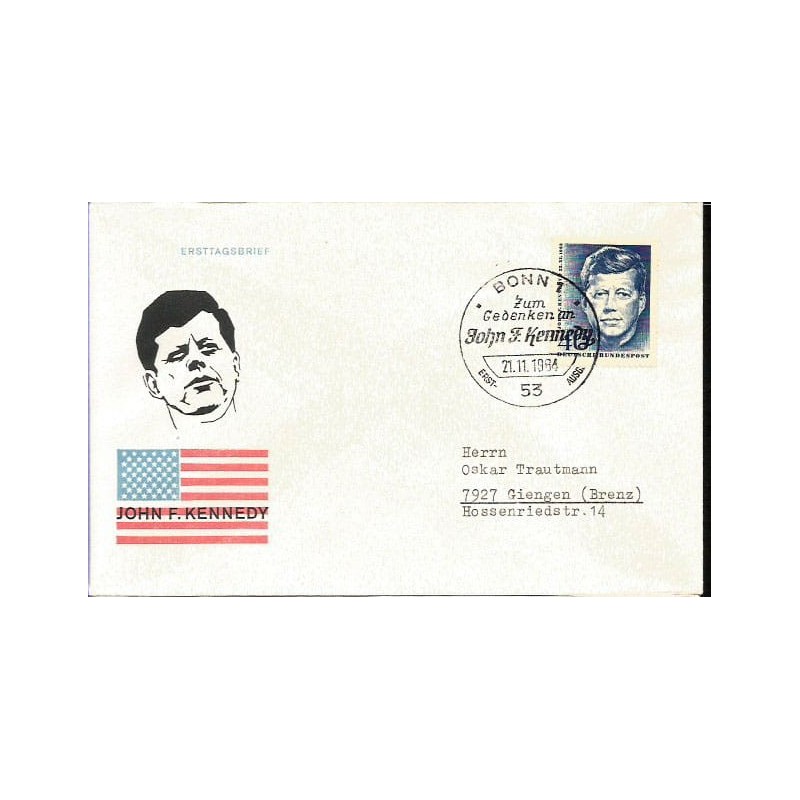 Niemcy 1964, Prezydent USA Kennedy. FDC