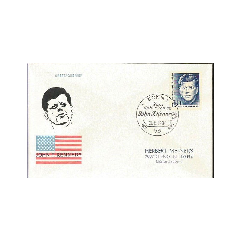Niemcy 1964, Prezydent USA Kennedy. FDC