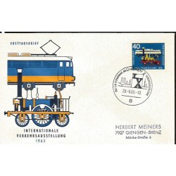 Niemcy 1965, Kolej, lokomotywa. FDC