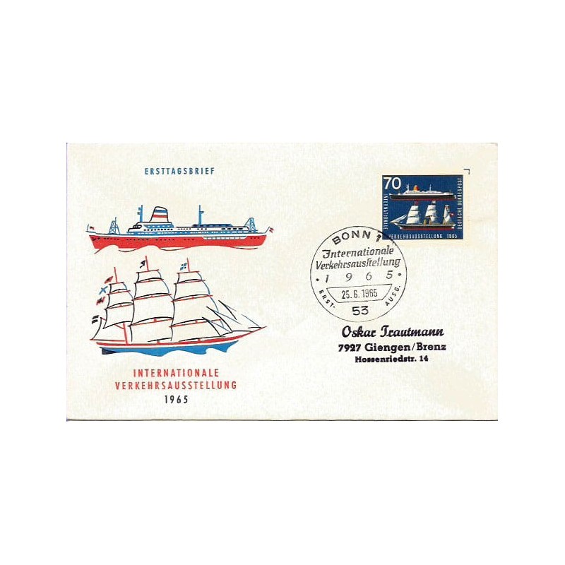 Niemcy 1965, Statek. FDC