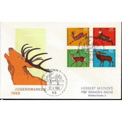 Niemcy 1966, Fauna: ssaki. FDC